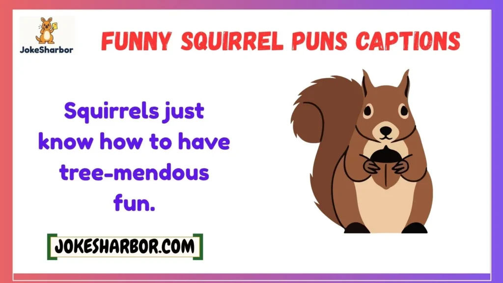 Funny Squirrel Puns Captions
