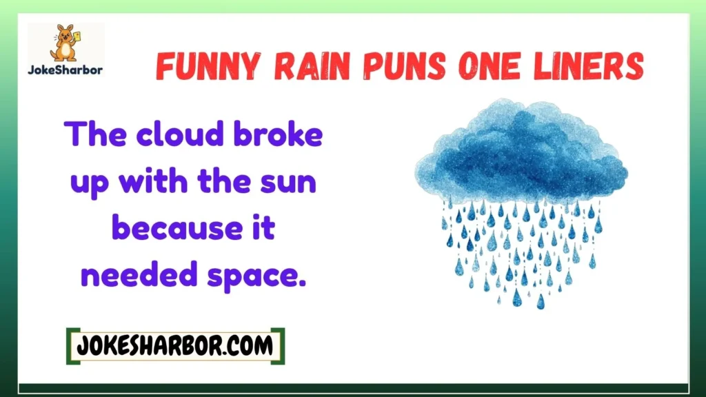 Funny Rain Puns One Liners